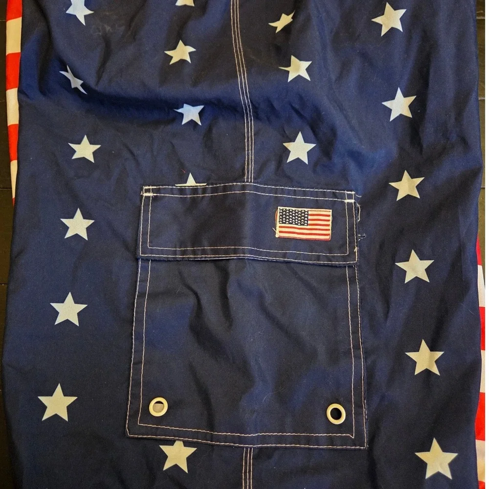 Exist Mens American Flag Board Shorts Stars Stripes Patriotic Swim Trunks Large